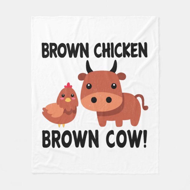 Brown Chicken Brown Cow Fleecefilt (Framsidan)
