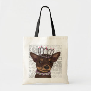 Brown Chihuahua och Tiara Tygkasse
