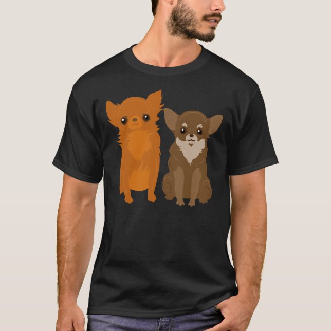 Brown Chihuahuas T Shirt (Framsida)