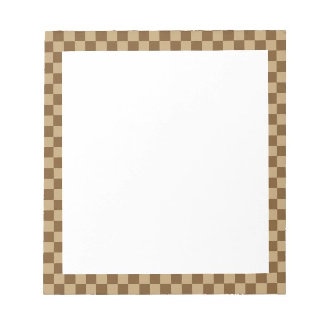 Brown Classic Checkerboard av Shirley Taylor Anteckningsblock (Framsida)