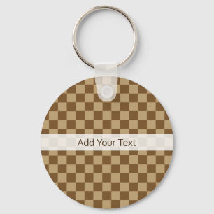 Brown Classic Checkerboard av Shirley Taylor Nyckelring