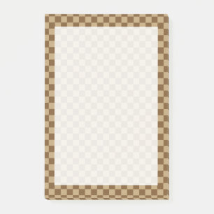 Brown Classic Checkerboard av Shirley Taylor Post-it Block