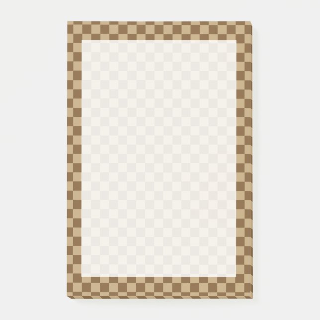 Brown Classic Checkerboard av Shirley Taylor Post-it Block (Framsida)