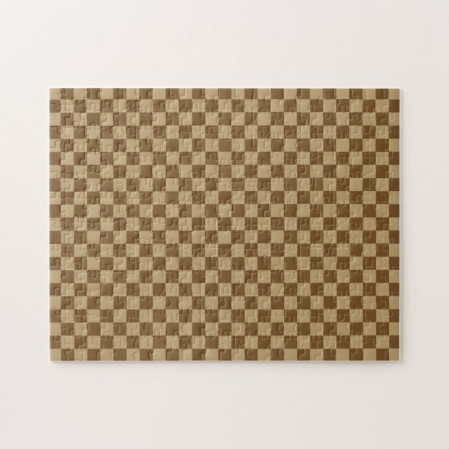 Brown Classic Checkerboard av Shirley Taylor Pussel (Horisontell)