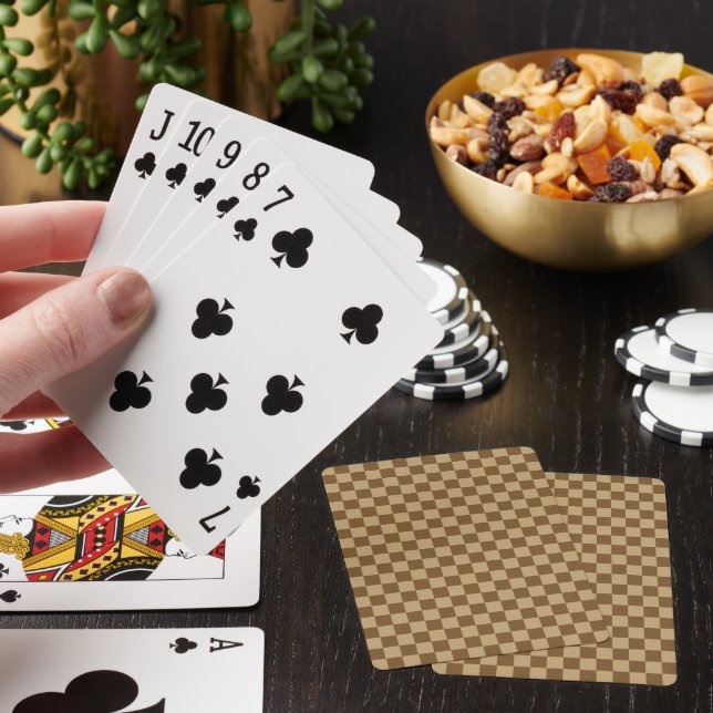 Brown Classic Checkerboard av Shirley Taylor Spelkort (På plats)