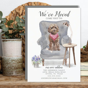 Brown Cockapoo Hund Meddelande om Flytta