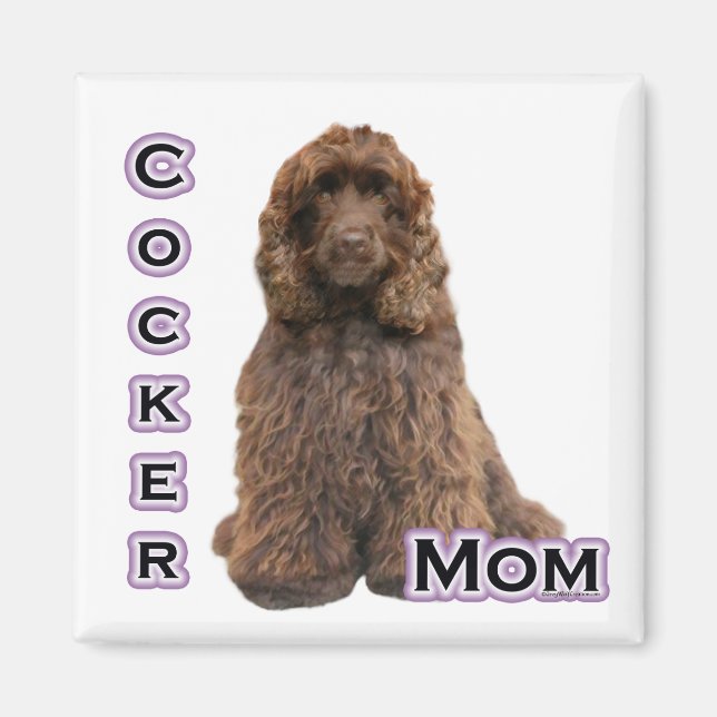 Brown Cocker Spain Mamma 4 - Magnet (Framsidan)