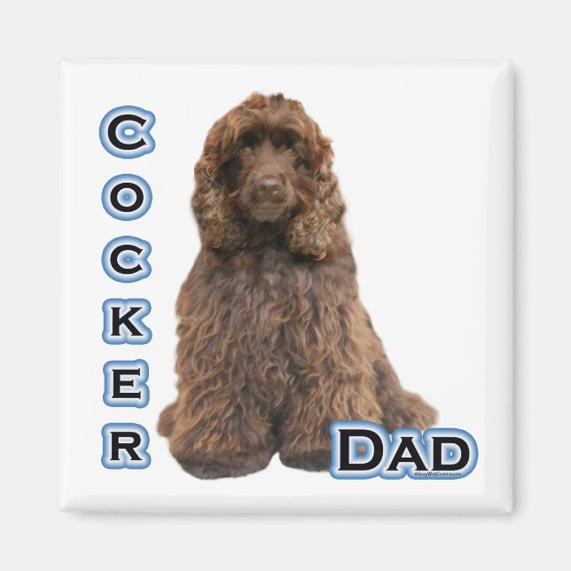 Brown Cocker Spain Pappa 4 - Magnet (Framsidan)