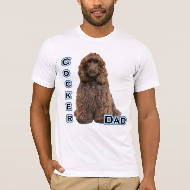 Brown Cocker Spain Pappa 4 Tee Shirt (Framsida)