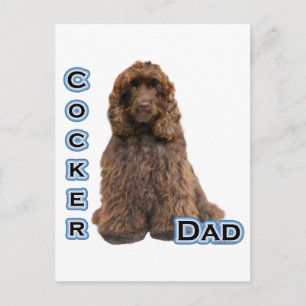 Brown Cocker Spain Pappa 4 Vykort