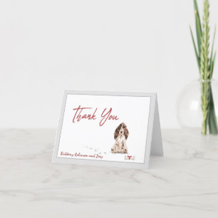 Brown Cocker Spain Pet Hund Personalize Bone Tack Kort