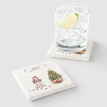 Brown Cocker Spansk Den fina julen Hund med Träd