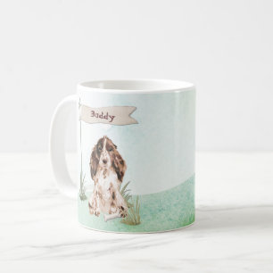 Brown Cocker Spanska Grattisar på New Hund Kaffemugg