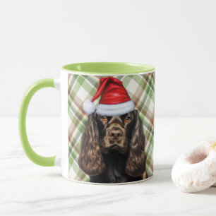 Brown Cocker Spanska Helgdag jultomten Hund Mugg