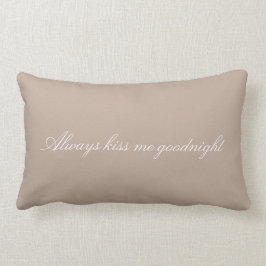 Brown Cocoa Cream Kiss Kiss Me Goodnight   Lumbarkudde