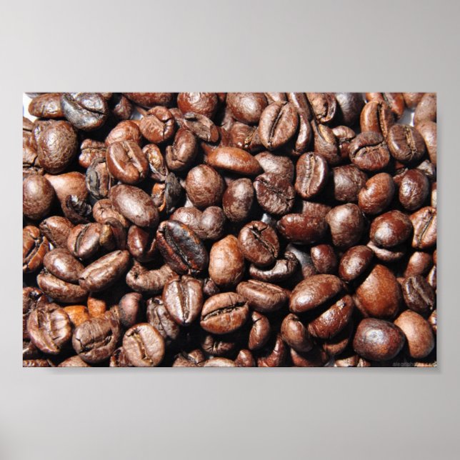 BROWN COFFEE BEANS PHOTOGRAPHY BAKGRUND MAT POSTER (Framsidan)