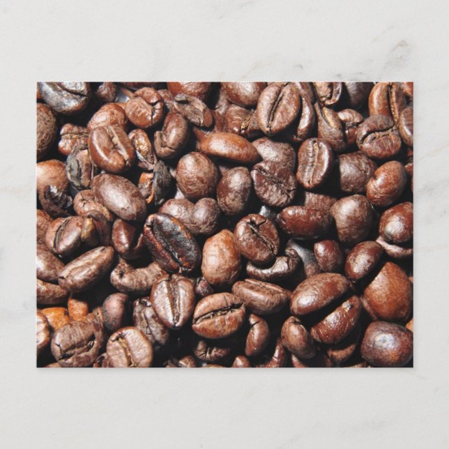 BROWN COFFEE BEANS PHOTOGRAPHY BAKGRUND MAT VYKORT (Framsida)