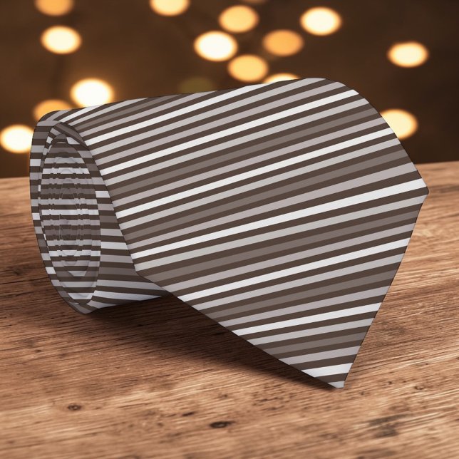 Brown Color Stripes Necktie Slips (Skapare uppladdad)