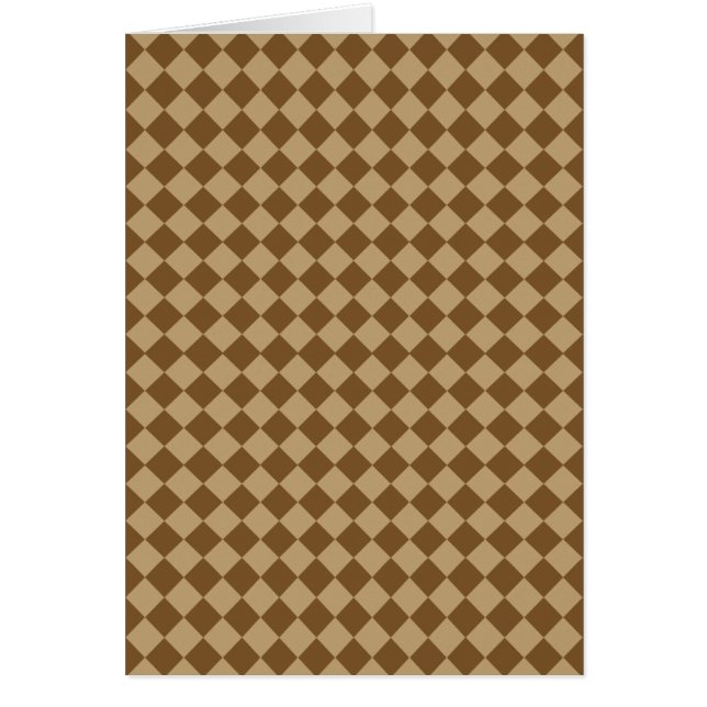 Brown Combination Diamond Mönster av STaylor Hälsningskort (Framsidan)