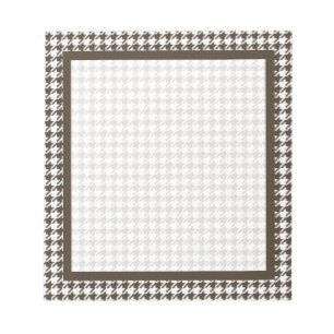 Brown Combination Houndstooth by Shirley Taylor Anteckningsblock