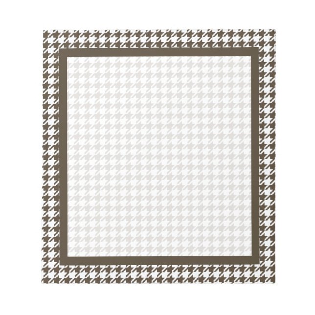 Brown Combination Houndstooth by Shirley Taylor Anteckningsblock (Framsida)