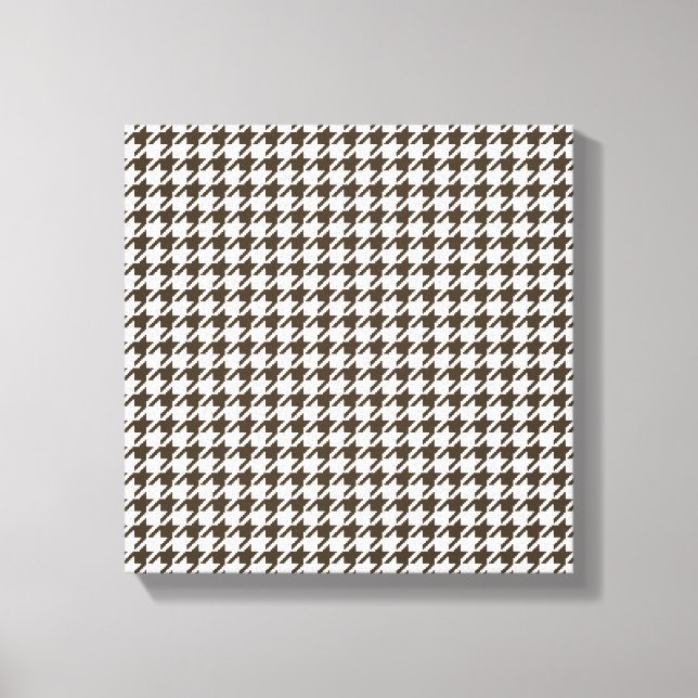 Brown Combination Houndstooth by Shirley Taylor Canvastryck (Framsida)