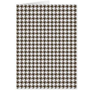 Brown Combination Houndstooth by Shirley Taylor Hälsningskort