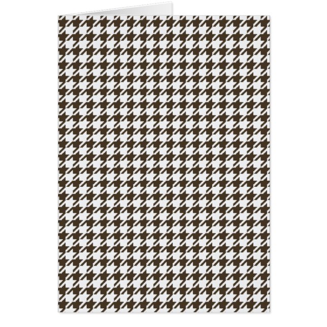 Brown Combination Houndstooth by Shirley Taylor Hälsningskort (Framsidan)
