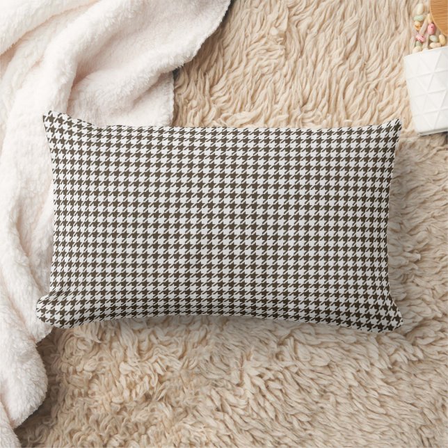 Brown Combination Houndstooth by Shirley Taylor Lumbarkudde (Filt)
