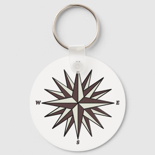 Brown Compass Ro Nyckelring (Framsida)