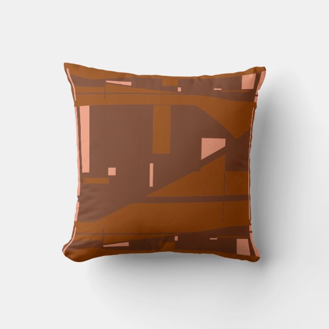 Brown Coral Rust Tiers Mediterranean look Mosaic Kudde (Framsida)