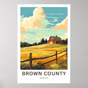 Brown County Indiana Travel Skriv ut Poster
