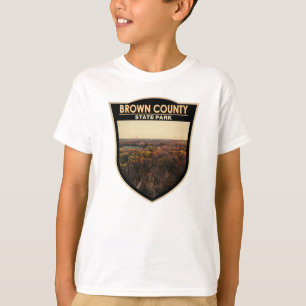 Brown County State Park Indiana Badge T Shirt