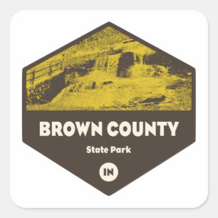 Brown County State Park Indiana Fyrkantigt Klistermärke