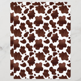 Brown Cow Print Scrapbook Paper