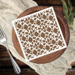 Brown Cow Spots Faux Cowhide Mönster Pappersservett<br><div class="desc">Brown Cow Spots Faux Cowhide Mönster.</div>