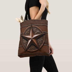 Brown Cowboy Rustic Westernare Land Texas Star Tygkasse
