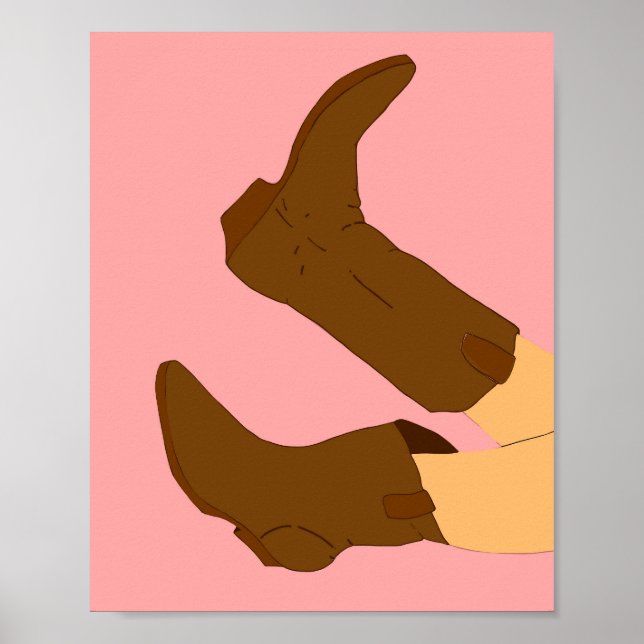 Brown CowboyBoots Poster (Framsidan)