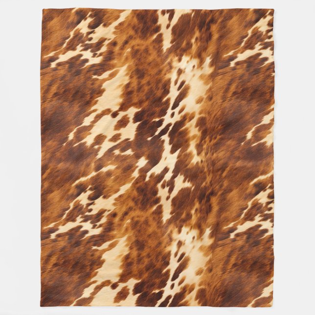 Brown Cowhide Fleecefilt (Framsidan)