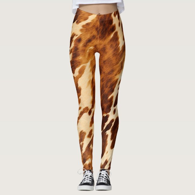 Brown Cowhide Leggings (Framsida)