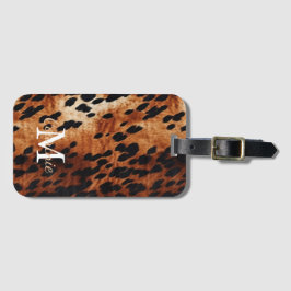 Brown Cowhide Monogram Bagagebricka