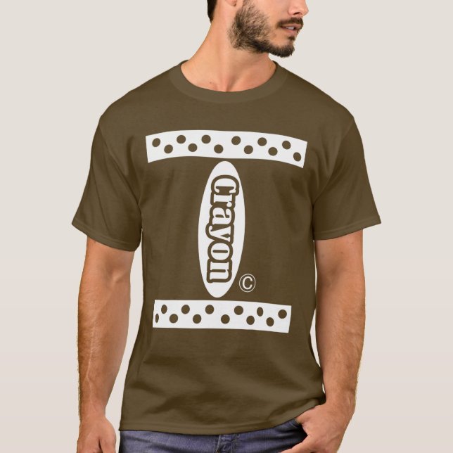 Brown Crayon Box Halloween Costume par T Shirt (Framsida)