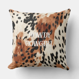 Brown Cream Animal Cowhide Kudde
