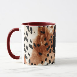 Brown Cream Animal Cowhide Mugg
