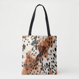 Brown Cream Animal Cowhide Tygkasse