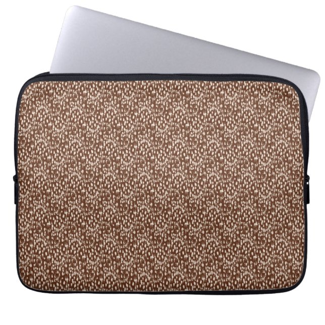 Brown Cream Beige Abstract Pattern Laptop Fodral (Framsidan)