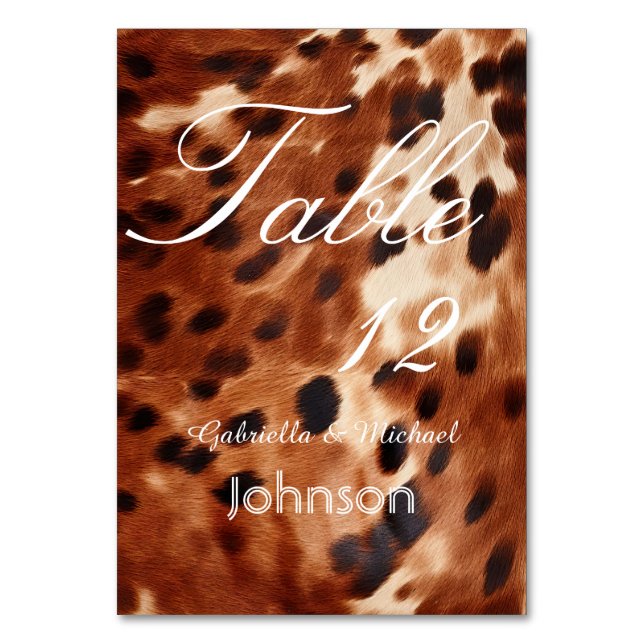 Brown Cream Black Cowhide Bordsnummer (Framsidan)