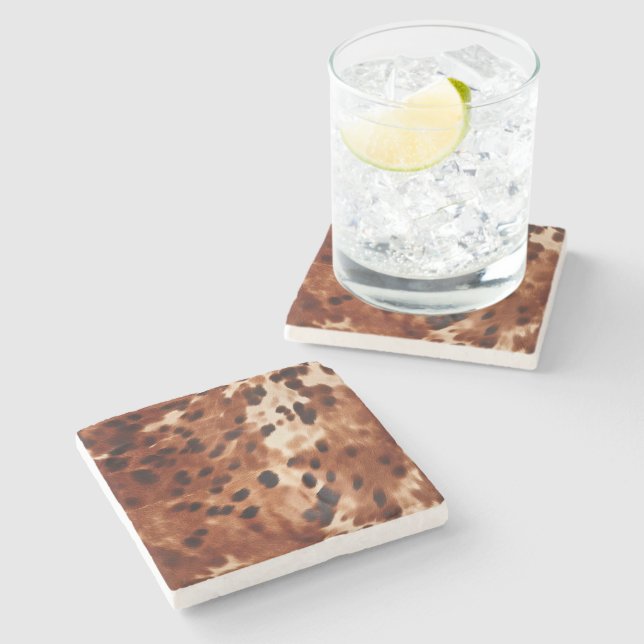 Brown Cream Black Cowhide Stenunderlägg (Sidan)