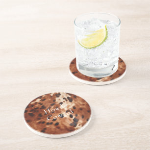 Brown Cream Black Cowhide Underlägg