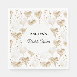 Brown Cream Boho Hearts Möhippa Pappersservett